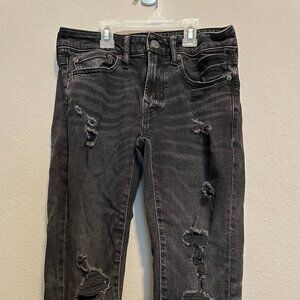 American Eagle, Black Jeans, American Eagle size 28/30 (XS) Distressed, Airflex